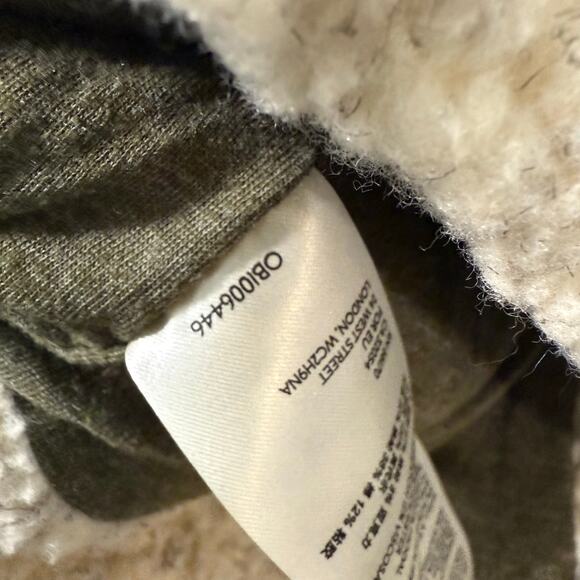 Free People We The Free Women's Rivington Sherpa Jacket Fleece Cream Green Small - Picture 8 of 9